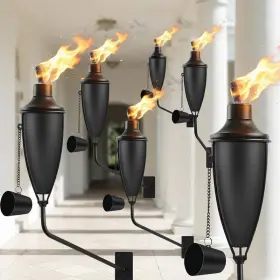 Zspeng B0c5qkcvlt 6 Pack Wall Mounted Citronella Torches22 Oz Garden Torches For Outside