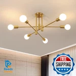 Delipop Sputnik Light Fixture, 6-light Gold Dining Room, Mid-century Modern Ceil. Fixed Price $61.59.