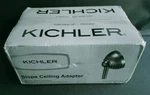 Kichler 337005sbk, Sloped Ceiling Adapter, Satin Black, 60-degree. Fixed Price $19.99.