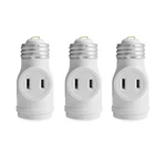 3 Pack White Light Socket Adapter Durable 2 Outlet Etl Listed 660w 125vac. Fixed Price $14.49.