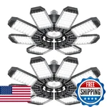 Iskydraw Led Garage Lights 2 Pack, 260w 26000lm Bright Shop Light With 8+1 Defor. Fixed Price $57.40.