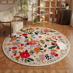 Rugcomf Round Rug 4ft Washable Circle Non Slip Low Pile Boho Floral Small.... Fixed Price $37.35.