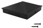 Nuvo Iron 5.5"x5.5"(nominal 6x6) Pyramid Aluminium Post Cap Black New. Fixed Price $13.98.