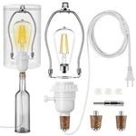 Diy Bottle Lamp Wiring Kit - Includes Bulb, 3-way Socket, Electric Cord, Glas.... Fixed Price $29.12.