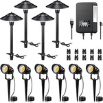 Sunvie Led Landscape Lighting Kit W/transformer Low Volt Pathway +spotlight 10pk. Fixed Price $90.00.