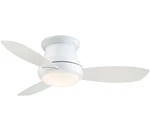 Minka-aire F518l-wh Concept Ii 44" Ceiling Fan With Led Light And Remote, White. Fixed Price $259.16.