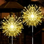 Jjgoo Outdoor Solar Garden Lights, 2 Pack 120 Leds Lighting Modes Waterproof. Fixed Price $14.74.