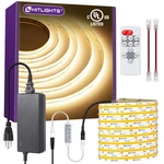 Hitlights Cob Led Strip Lights Kit Warm White 16.4ft Kit, 3000k/warm. Fixed Price $98.56.
