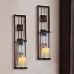 Shelving Solution Wall Sconce Candle Holder Metal 15.7 Inch, Brown. Fixed Price $44.94.