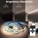 1m 10m Cob Led Strip Flexible Tape Lights Rf Remote Dimmable Us Eu Kit 12v 24v. Fixed Price $57.99.