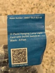 Cable Matters Hanging Lamp Light Cord With On/off Switch Black 8ft. Fixed Price $14.25.