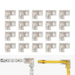 Heyan 20 Pcs 2pin L-shape Solderless Transparent Led Strip Connector No Dark .... Fixed Price $25.72.