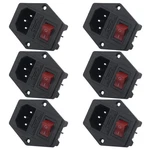 Antrader 6pcs Inlet Module Plug Male Power Socket With 5a Fuse Switch 10a 250.... Fixed Price $18.42.