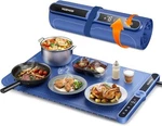 Electric Silicone Food Warming Mat Adjustable Temp & Timer, Rollable, Auto-off. Fixed Price $39.99.