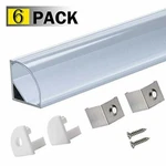 Starlandled 6 Pack 1m/3.3ft V-shape Led Channel Aluminum With Clear Pc Cover For. Fixed Price $86.27.