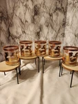 Vintage Mid-century Cera Dragon Design Gold 22 K Cocktail Rocks Glasses. Fixed Price $199.00.