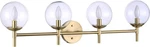 Minka Lavery 2794-695 Auresa Soft Brass 4 Light Vanity Clear Glass 35 Inch Wide. Fixed Price $159.95.