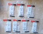 Lot Of 7 - Taymac Masque Ad20w White 1 Gang Plastic Duplex Adapter Plates New. Fixed Price $18.19.