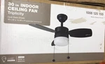 Triplicity 30 In. Matte Black Ceiling Fan With Light New. Fixed Price $38.99.