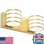 Led Bathroom Vanity Light - 12.6" Gold 2-light, White Acrylic Shade, Dimmable. Fixed Price $49.06.