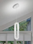 Modern Pendant Light Crystal Ring Chandelier Silver Led Lighting Remote. Fixed Price $79.95.