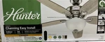 Hunter Channing 54 In. Express Indoor Brushed Nickel Ceiling Fan Remote +light. Fixed Price $134.99.