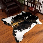 Homore Cowhide Rug, 3x4 Rug Small Cow Print 3' X 4', Dark Brown. Fixed Price $37.85.