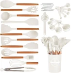 Kitchen Utensils Set - 34 Pcs Non-stick Silicone Cooking Spatula Se. Fixed Price $33.99.