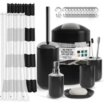 Clara Clark Bathroom Set - Black Accessories 20pc Acces.... Fixed Price $44.32.