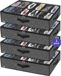 Onlyeasy Under Bed Shoe Storage Organizer For Closet, 4 Pack Fit 12x4 Pairs, Und. Fixed Price $54.79.