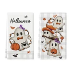 Artoid Mode Halloween Kitchen Towels Set Of 2 Pumpkin Ghost Beige 18x26in. Fixed Price $11.66.