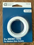 Commercial Electric White 2" Socket Ring For Med Base Sockets Fixture 316406 New. Fixed Price $4.99.