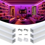 Muzata 6pack 3.3ft/1m Led Channel U Shape Silver Aluminum Strip Diffuser .... Fixed Price $35.20.