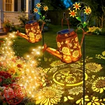 Angmln Sunflower Solar Watering Can Lights, 2 Pack. Fixed Price $77.99.