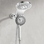 High Pressure Rain Shower Head With Handheld Spray, Magnetic Dual Wi. Fixed Price $90.11.