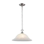 Bel Air Lighting Aspen Brushed Nickel Pendant Light Fixture W/ Glass Bell Shade. Fixed Price $34.99.