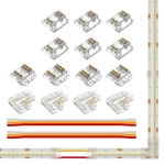 Cob 10mm 3pin Connector Kit 6pcs Strip To 4 Pairs Of Wire .... Fixed Price $16.97.