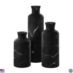 Black Marble Look Vase Set - Premium Decor For Pampas Grass & Flowers. Fixed Price $56.44.