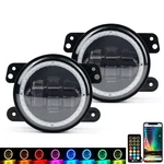 Xprite Fog Lights With Rgb Halo Angel Ring And Turn Signal Light, Ir & Blueto.... Fixed Price $93.92.