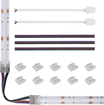 10pcs 4pin Transparent Cob Connectors For Rgb Light Strips Solerless Connect. Fixed Price $14.17.