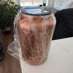 Tepaken Solar Copper Metal Lantern Jar Shape Outdoor Flowers & Hummingbird Theme. Fixed Price $15.99.