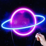 Lumoonosity Saturn Neon Sign Usb Led Planet Wall Light. Fixed Price $21.58.