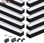 Muzata 10pack 6.6ft/2m Plus-size Spotless Led Channel Black Strip Diffuser C. Fixed Price $172.40.