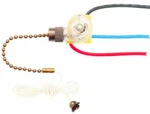 Ze-110 Pull Chain Switch 3 Way & Wire Fan Zing Ear Antique Brass Westinghouse. Fixed Price $18.98.