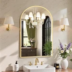 Sweetcrispy 20"x30" Arched Gold Bathroom Mirrors For Wall, F.... Fixed Price $38.26.