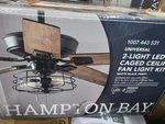 Hampton Bay 52202 Universal Matte Black Ceiling Fan Led Light Kit. Fixed Price $55.24.