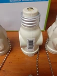 2x Leviton 1406-i Polarized Lamp Holder Adapters With Pull Chain And 2 Outlet. Fixed Price $11.90.