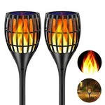 Solar Torch Flame Lights Waterproof Flickering Flames 43" Garden.... Fixed Price $36.17.