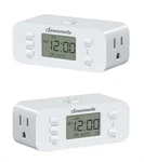 7-day Heavy Duty Digital Timers, 2 Pack Programmable Dual Outlet For Home &. Fixed Price $19.89.