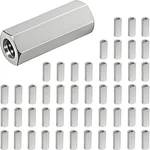 48 Pcs 304 Stainless Steel Hex Coupling Nuts M6 M6x1.0x25mm, Silver. Fixed Price $57.99.